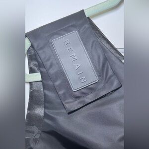 Remain Black Asymmetrical Crop Top vest sz 8